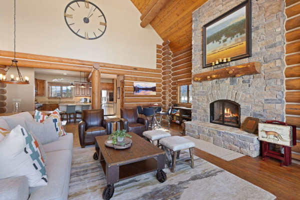 Living Area with Cozy Fire