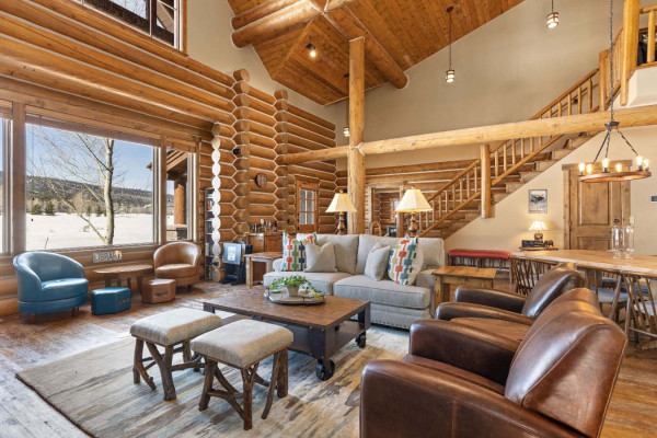 Living Area with Stair in Background