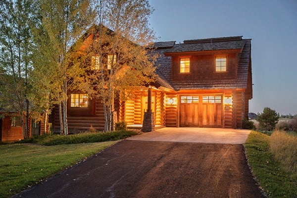 Driveway at night