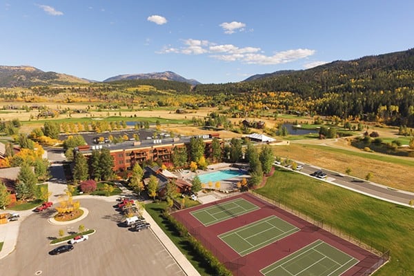 Tennis courts and pool